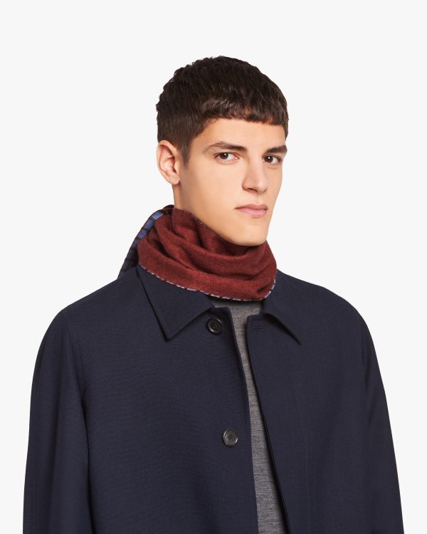 Burgundy Double cashmere scarf - Image 2