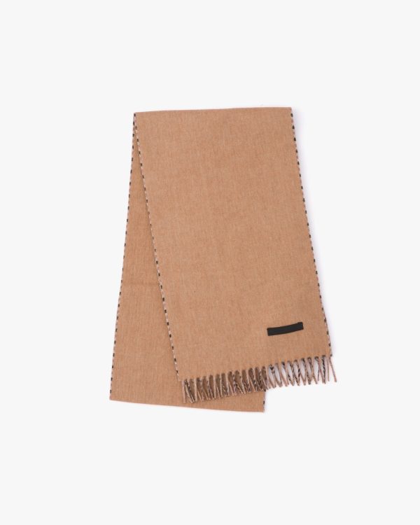 Camel Brown Double cashmere scarf