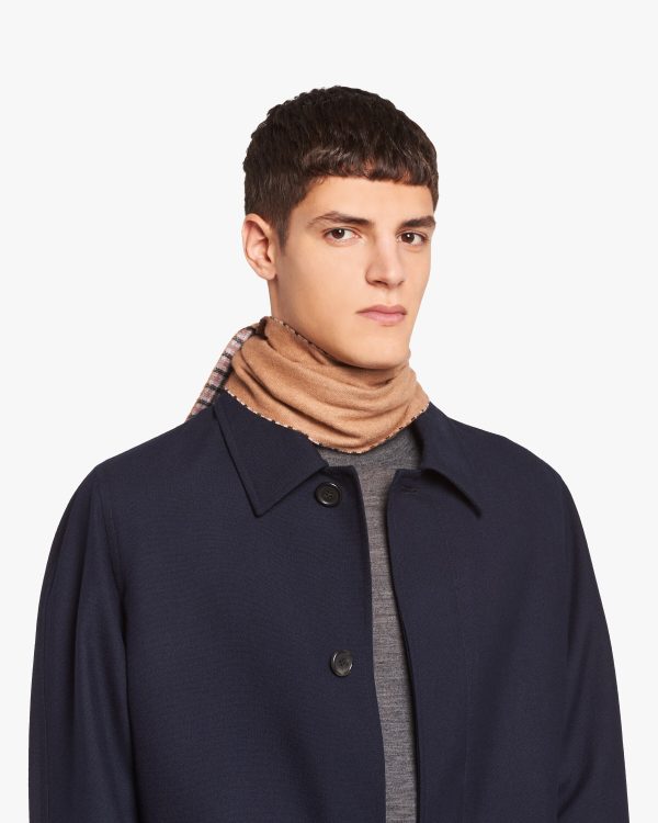 Camel Brown Double cashmere scarf - Image 2