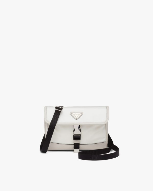 Chalk White Re-Nylon and Saffiano leather smartphone case