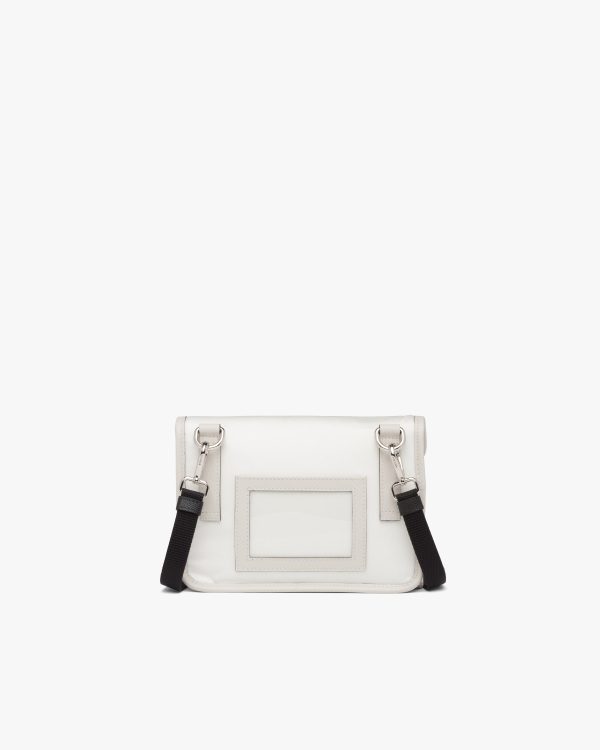 Chalk White Re-Nylon and Saffiano leather smartphone case - Image 3