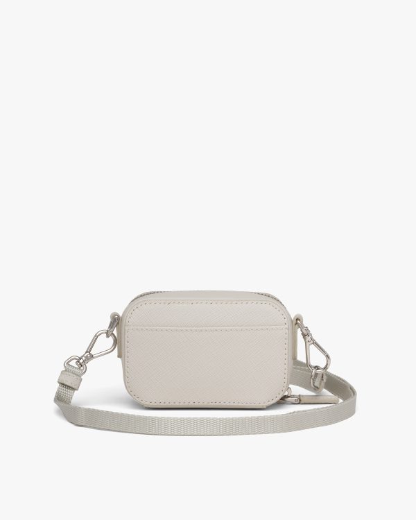Chalk White Saffiano Leather Mini Pouch - Image 4