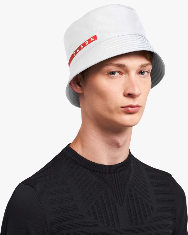 Chalk White Technical Fabric Bucket Hat - Image 2