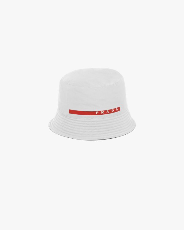 Chalk White Technical Fabric Bucket Hat - Image 3
