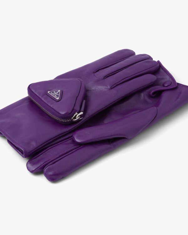 Cyclamen Napa leather gloves - Image 3