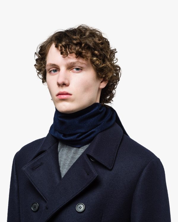 Navy Cashmere Scarf - Image 2