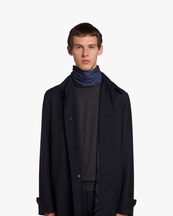 Navy Cashmere Scarf - Image 2