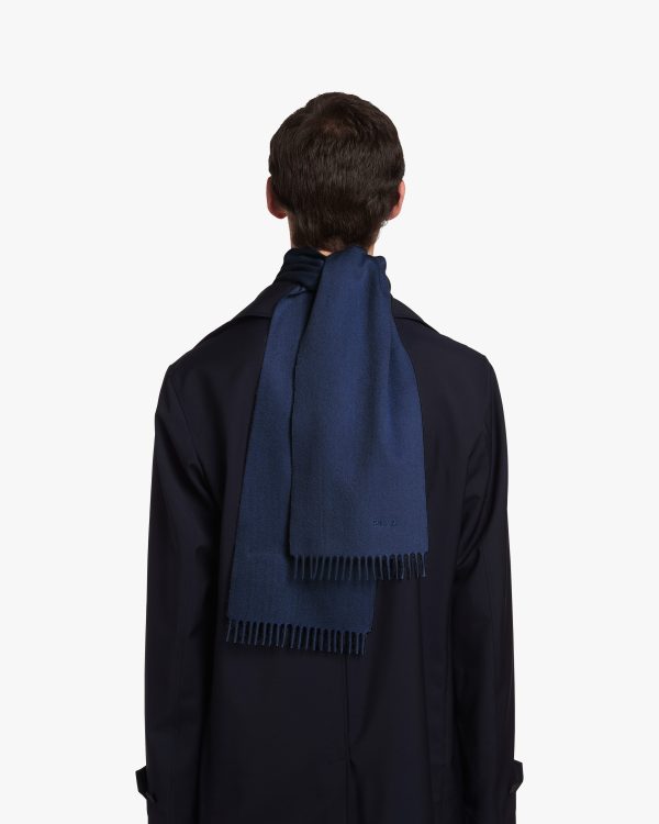 Navy Cashmere Scarf - Image 3