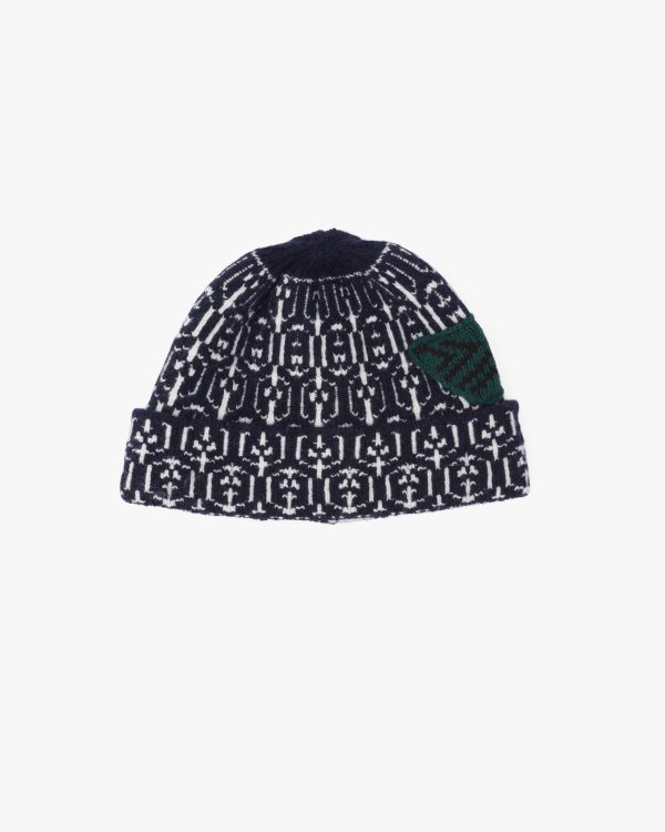 Navy Cashmere and wool beanie