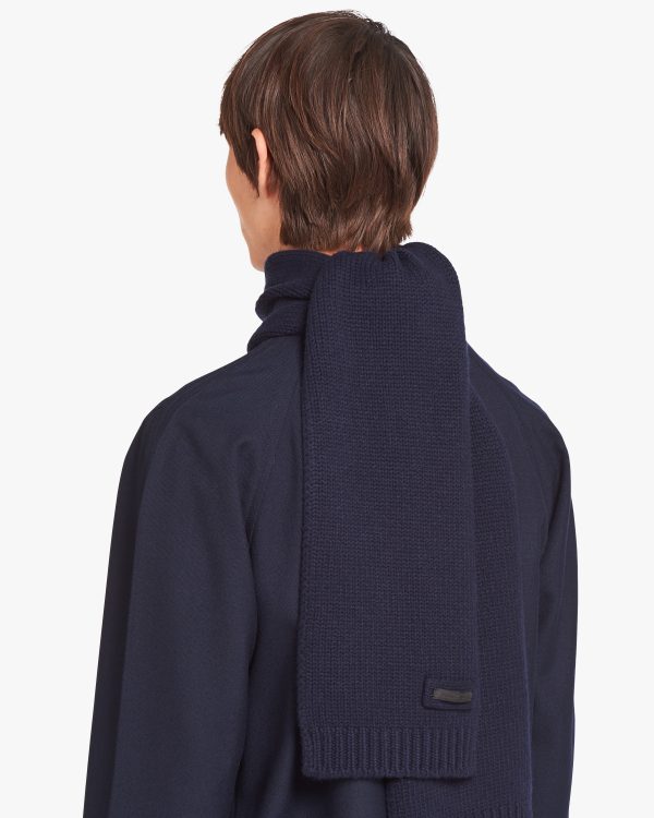 Navy Cashmere scarf - Image 3