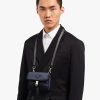 Navy Re-Nylon and Saffiano leather smartphone case - Image 2