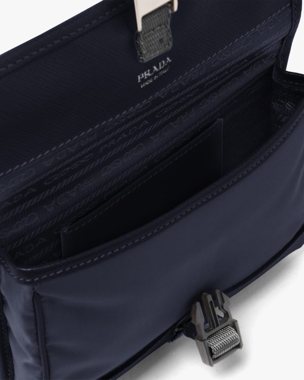 Navy Re-Nylon and Saffiano leather smartphone case - Image 4