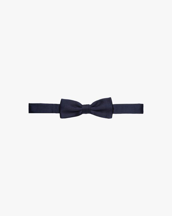 Navy Satin bow-tie