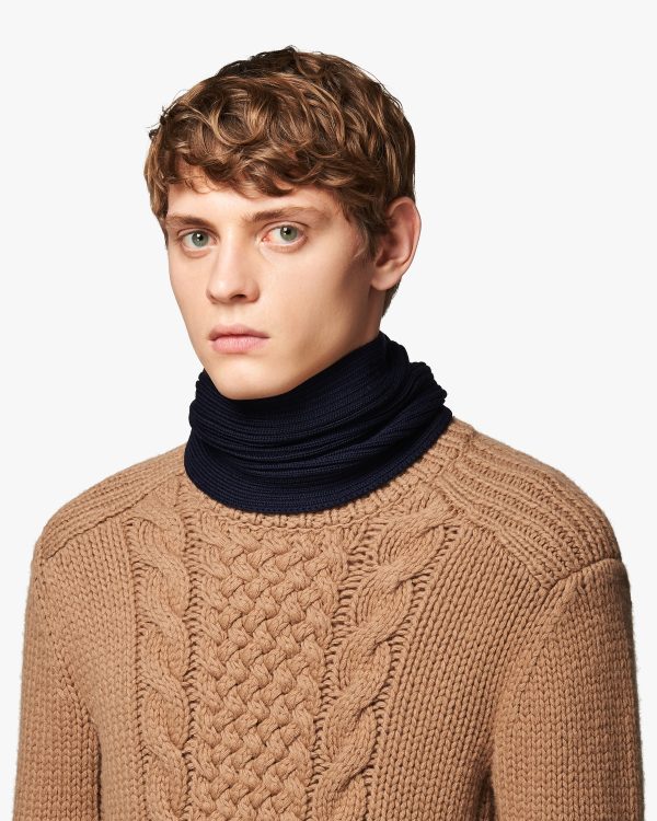 Navy Wool scarf - Image 2