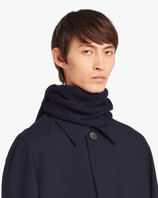 Navy Wool scarf - Image 2