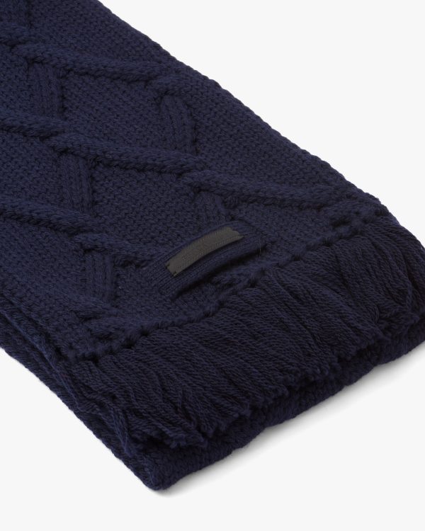 Navy Wool scarf - Image 4