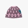 Pink/black Wool and cashmere jacquard beanie