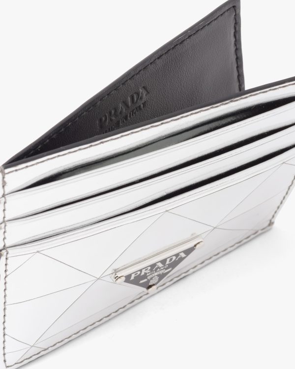 Silver Brushed leather card holder - Image 3