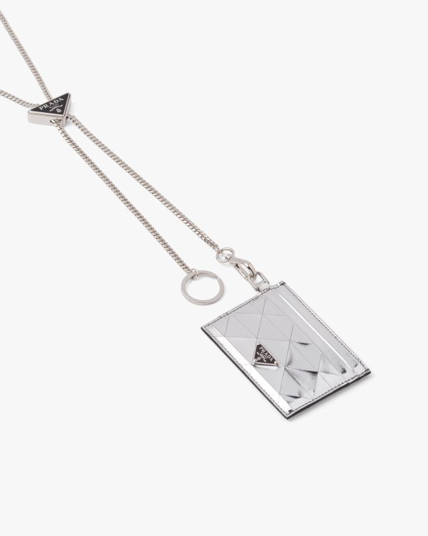 Silver Brushed leather credit card holder - Image 2