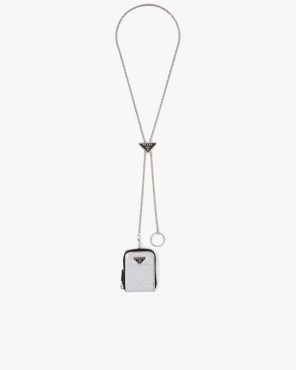 Silver Brushed leather pouch