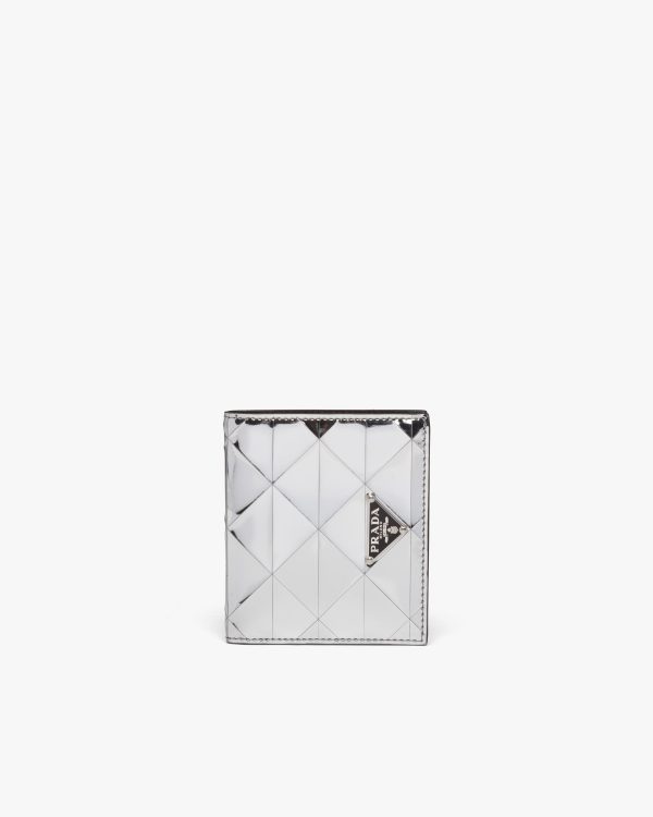 Silver Brushed leather wallet