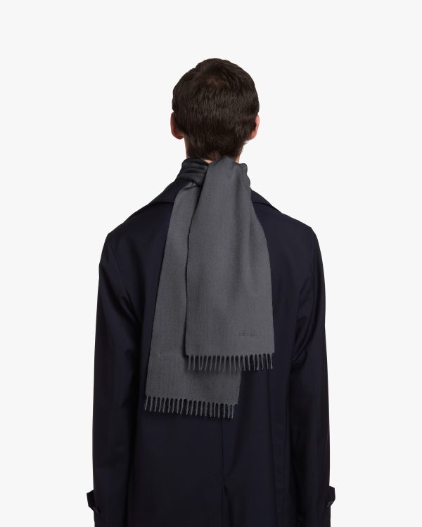 Slate Gray Cashmere Scarf - Image 3