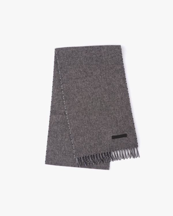 Slate Gray Double cashmere scarf