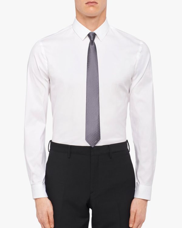 Smoky Gray Pinpoint Tie - Image 2
