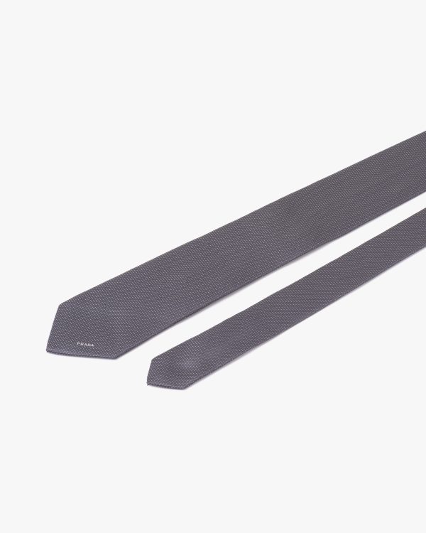 Smoky Gray Pinpoint Tie - Image 3