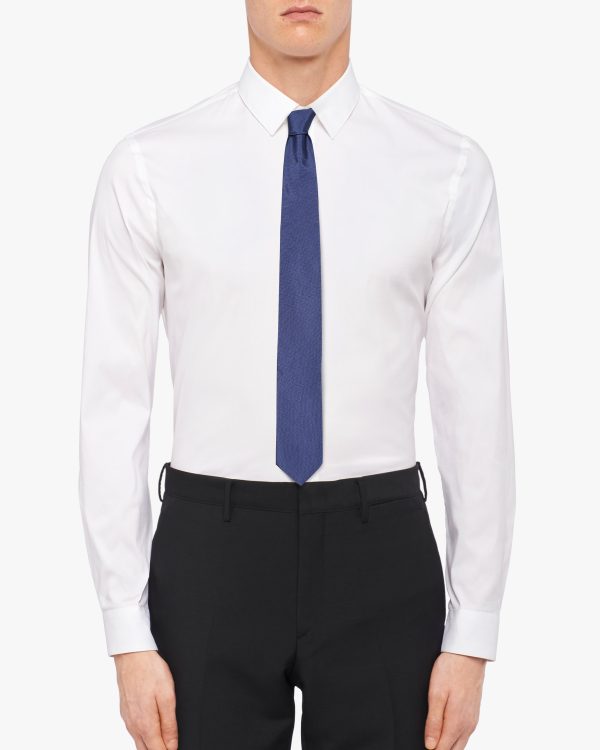 Uniform Gray Silk tie - Image 2