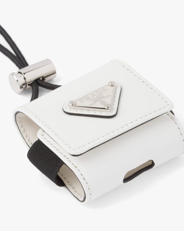 White AirPods Pro brushed leather case - Image 2