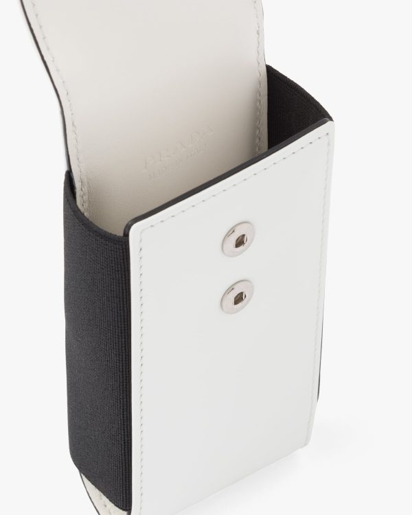White Brushed leather smartphone case - Image 2