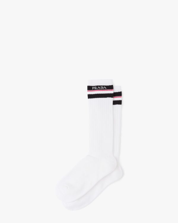 White Cotton ankle socks