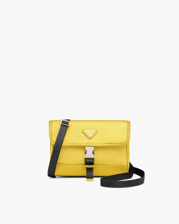 Yellow Nylon and Saffiano Leather Smartphone Case