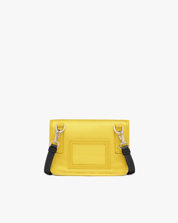 Yellow Nylon and Saffiano Leather Smartphone Case - Image 3