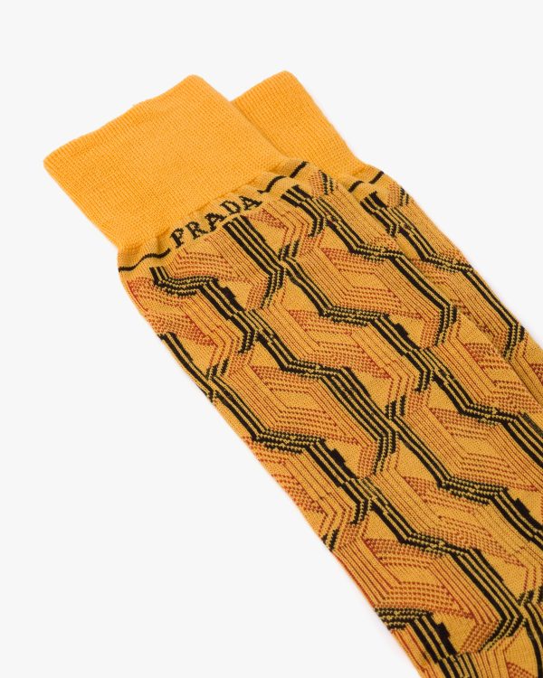 Yellow Superfine wool ankle socks - Image 2