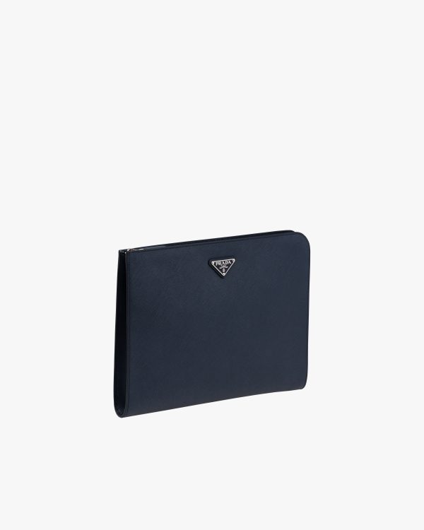Baltic Blue Saffiano Leather Briefcase - Image 3