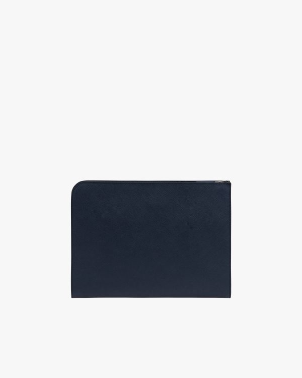 Baltic Blue Saffiano Leather Briefcase - Image 4