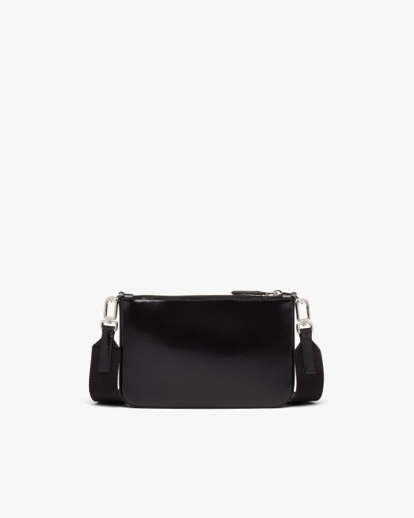 Black Brushed leather shoulder bag - Image 4