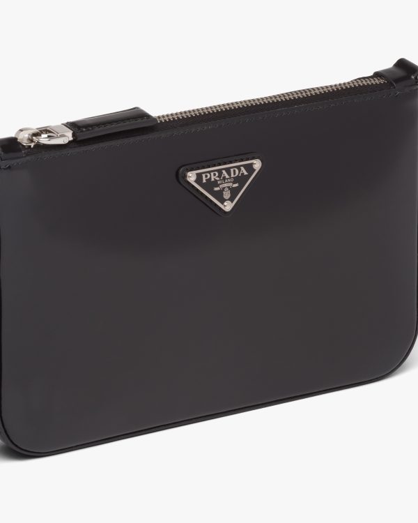 Black Brushed leather shoulder bag - Image 6