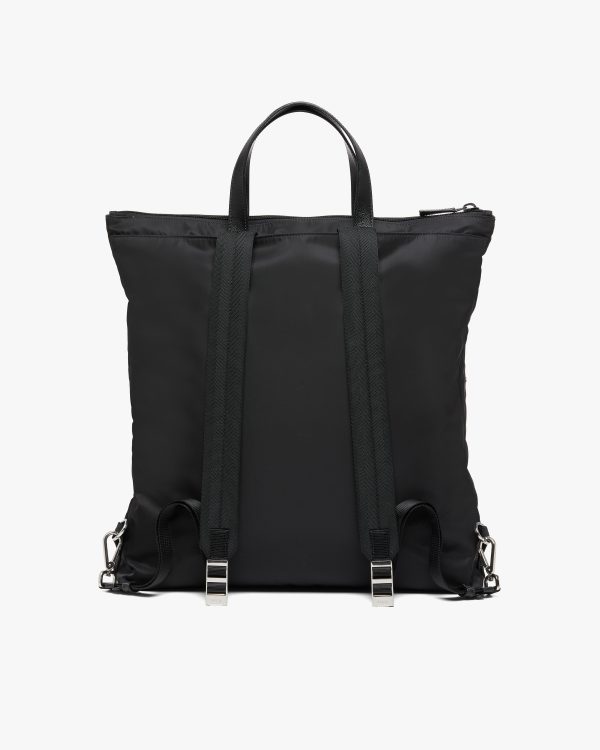 Black Nylon and Saffiano Leather Tote - Image 4
