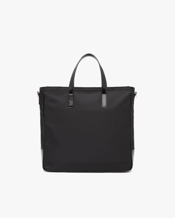 Black Re-Nylon and Leather tote - Image 4
