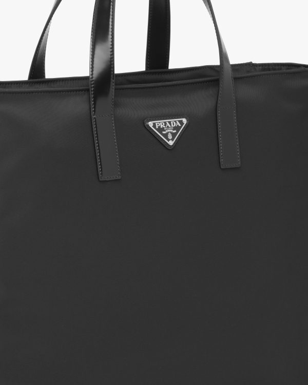 Black Re-Nylon and Leather tote - Image 6