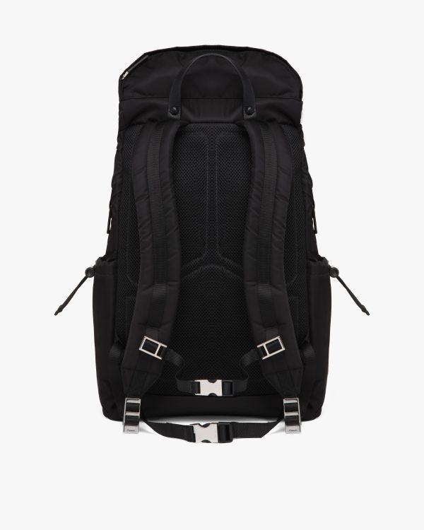 Black Re-Nylon and Saffiano leather backpack - Image 4