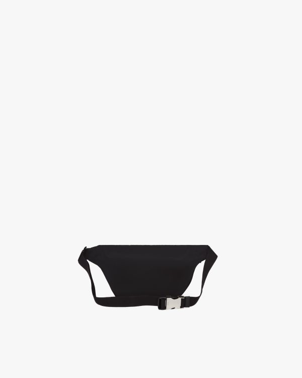 Black Re-Nylon and Saffiano leather belt bag - Image 4