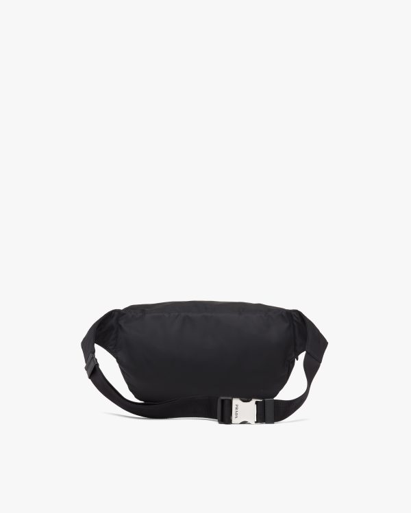 Black Re-Nylon and Saffiano leather belt bag - Image 4