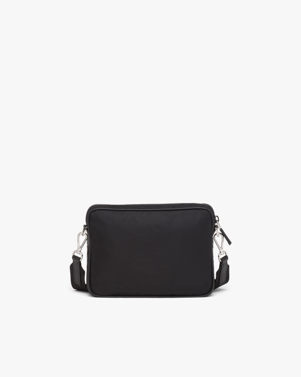 Black Re-Nylon and Saffiano leather shoulder bag - Image 4