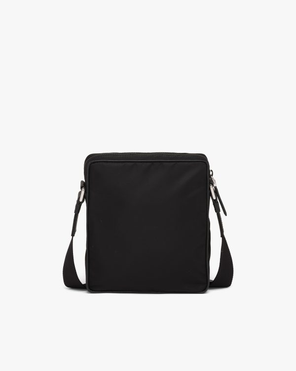 Black Re-Nylon and Saffiano leather shoulder bag - Image 4