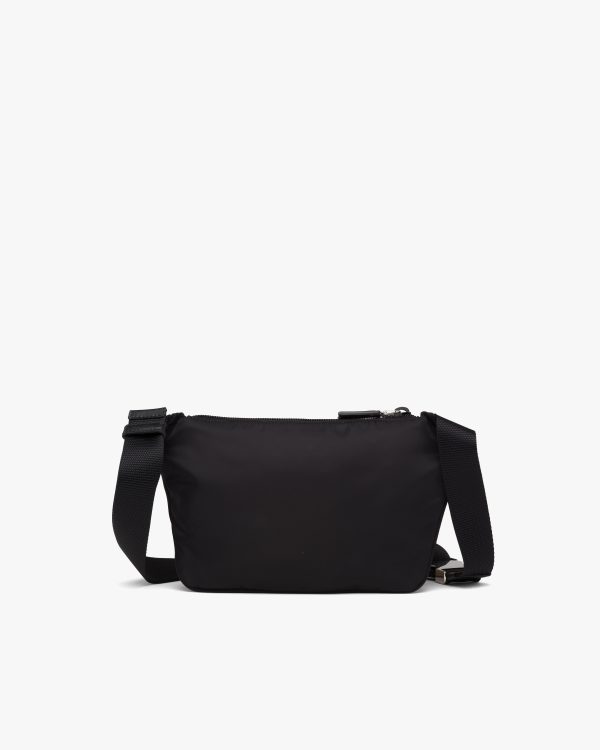 Black Re-Nylon and Saffiano leather shoulder bag - Image 4