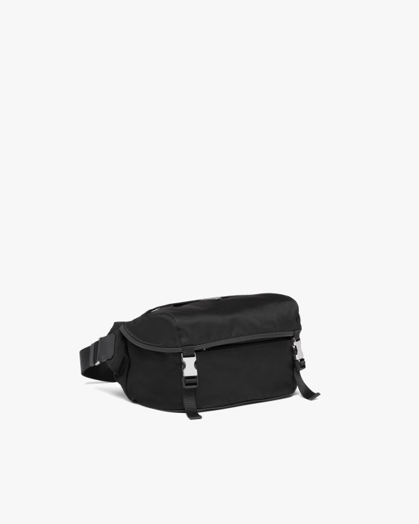 Black Re-Nylon and Saffiano leather shoulder bag - Image 3